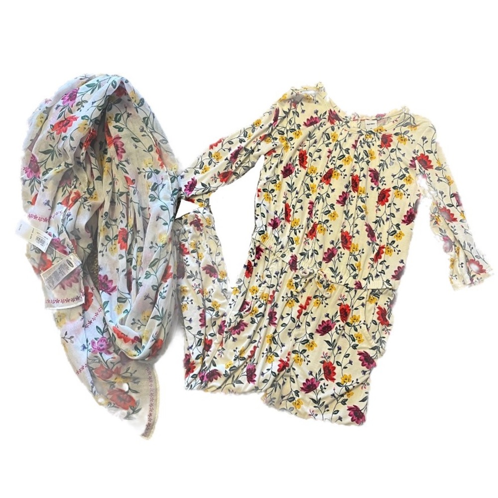 Mommy & Daughter Matching Scarf and Jumpsuit Set